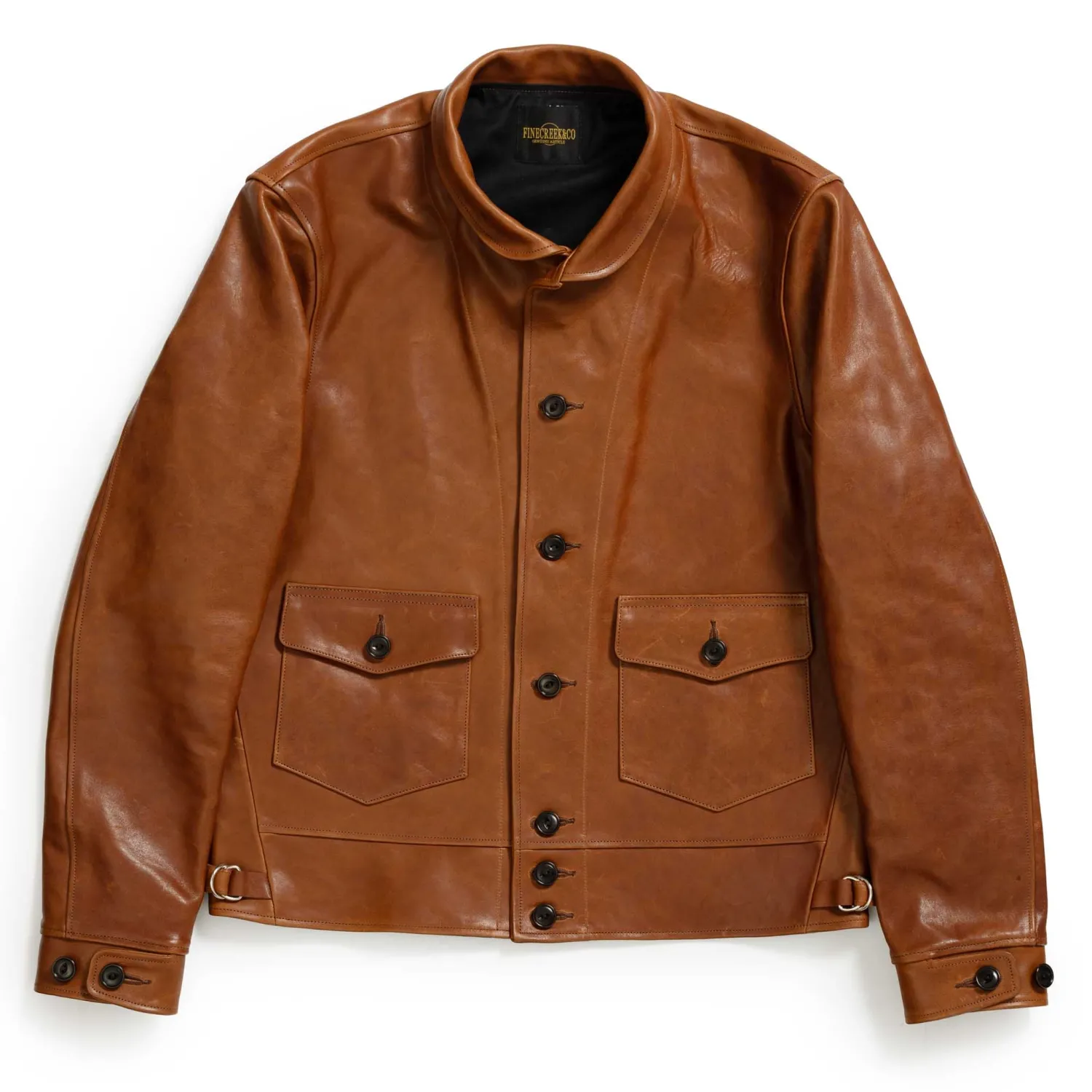 Fine Creek Leather Leather Jackets<s 'Joseph' Horsehide Leather Jacket Brown