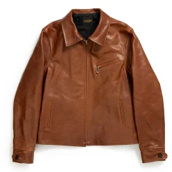 Fine Creek Leather Leather Jackets<s 'Top Field' Horsehide Leather Jacket Brown