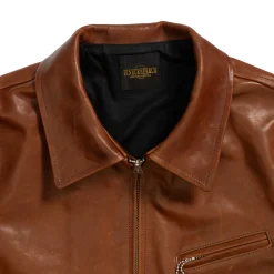 Fine Creek Leather Leather Jackets<s 'Top Field' Horsehide Leather Jacket Brown