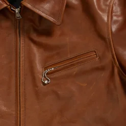 Fine Creek Leather Leather Jackets<s 'Top Field' Horsehide Leather Jacket Brown