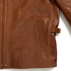 Fine Creek Leather Leather Jackets<s 'Top Field' Horsehide Leather Jacket Brown
