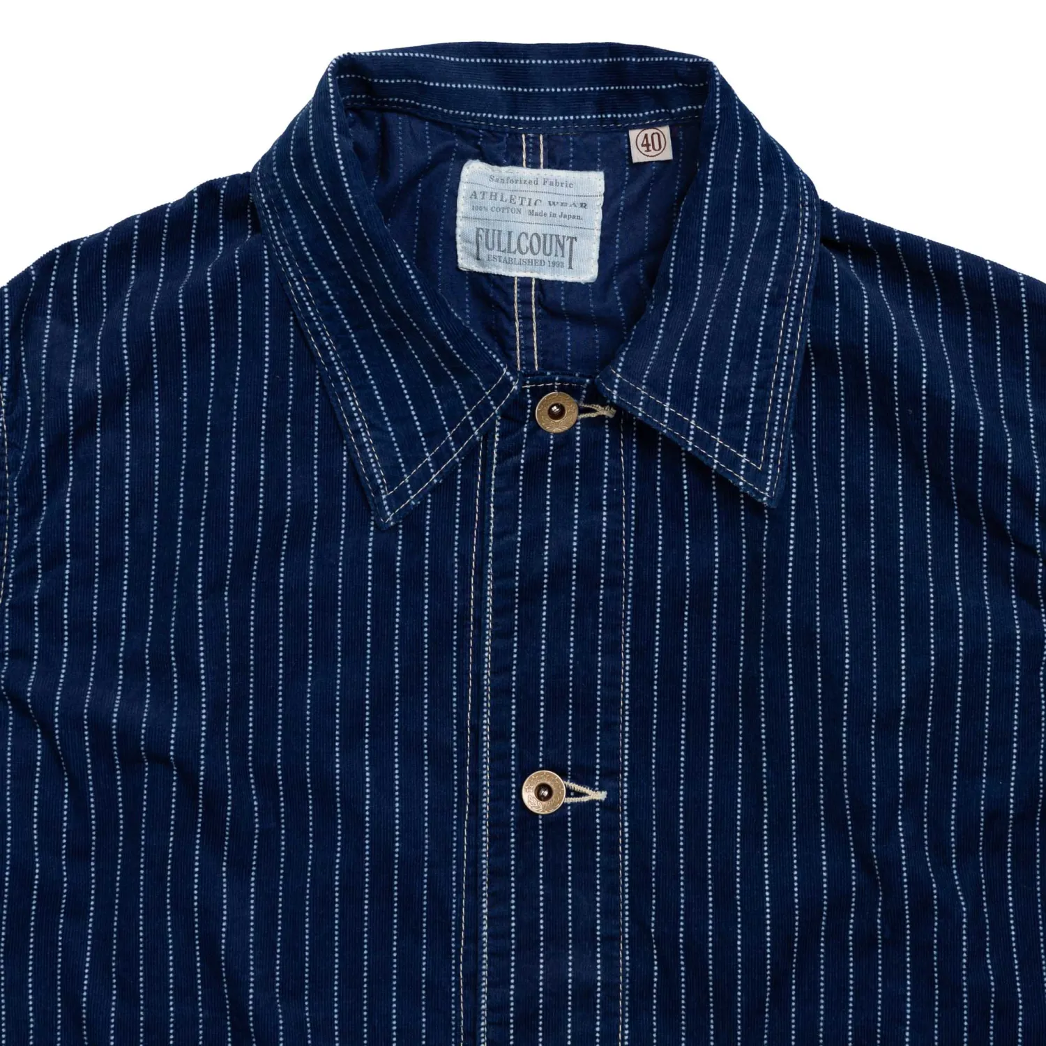 Full Count Jackets And Coats<Indigo Wabash Corduroy Chore Jacket Indigo