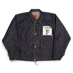 Full Count Jacket<S2107 WWII Brown Cotton Denim Jacket