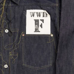 Full Count Jacket<S2107 WWII Brown Cotton Denim Jacket