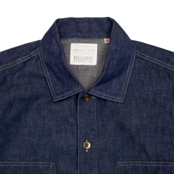 Full Count Shirts<US Army Pullover Shirt Denim