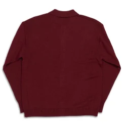 Haversack Knitwear<Full Zip Knit Cardigan Bordeaux