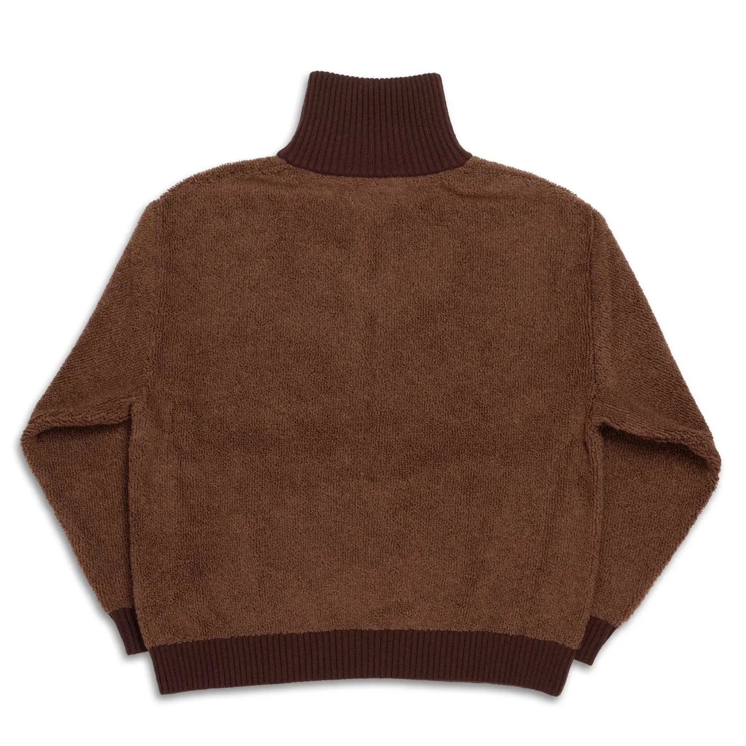 Haversack Knitwear<5G Pile Zip Sweater Brown