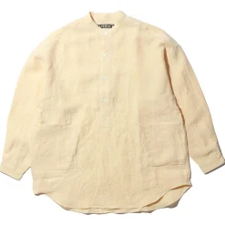 Haversack Shirts<Linen Dungaree Pullover Shirt Mustard