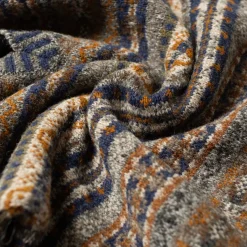 Jamieson's Of Shetland Knitwear<Jamieson's for Clutch Cafe Fair-Isle V-Neck Pullover with Graduated Rib #5 Dark Grey x Navy