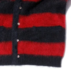 Jelado Knitwear<'Cobain' Mohair Cardigan Red x Black