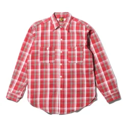 Warehouse & Co x John Gluckow Shirts<John Gluckow x Warehouse & Co Lot. JG-06 Storm Shirt Burgundy