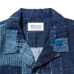 Kuon Shirts|Hawaiian Shirt<Boro Hawaiian Shirt Navy