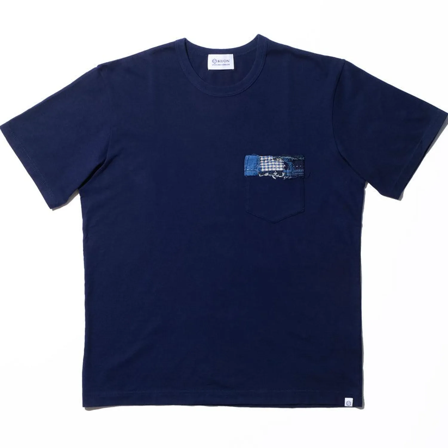 Kuon T-shirts & Undershirts<Boro Striped Pocket T-Shirt Navy