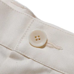 Kuon Shorts<Cotton Twill Pleated Shorts Ivory