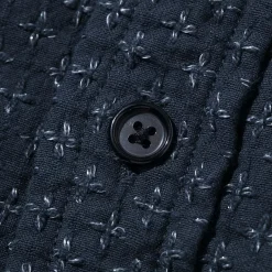 Kuon Shirts<Cross Sashiko Shirt Navy