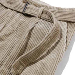 Kuon Chinos<Fanage Corduroy Belted Trousers Beige