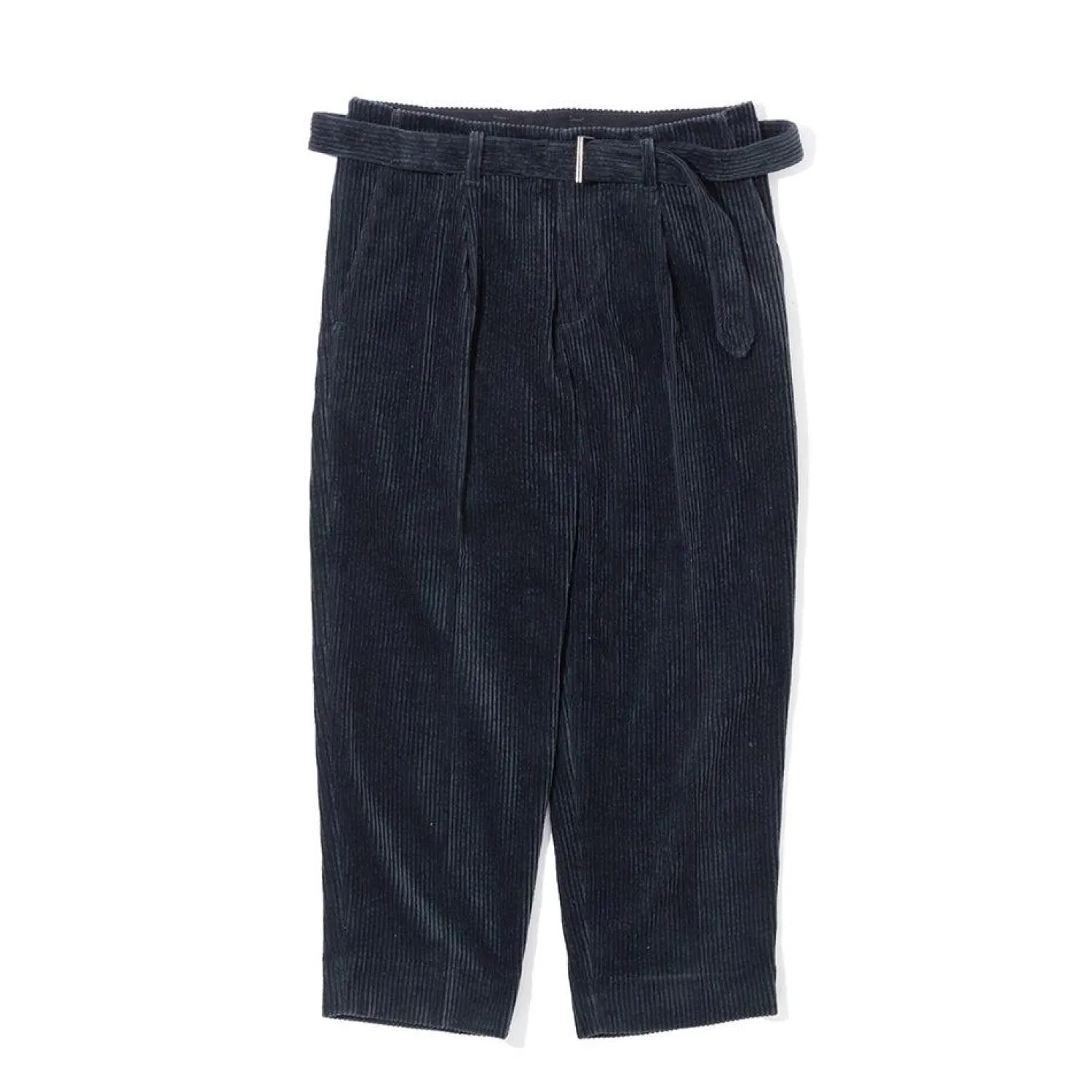Kuon Chinos<Fanage Corduroy Belted Trousers Marine Black