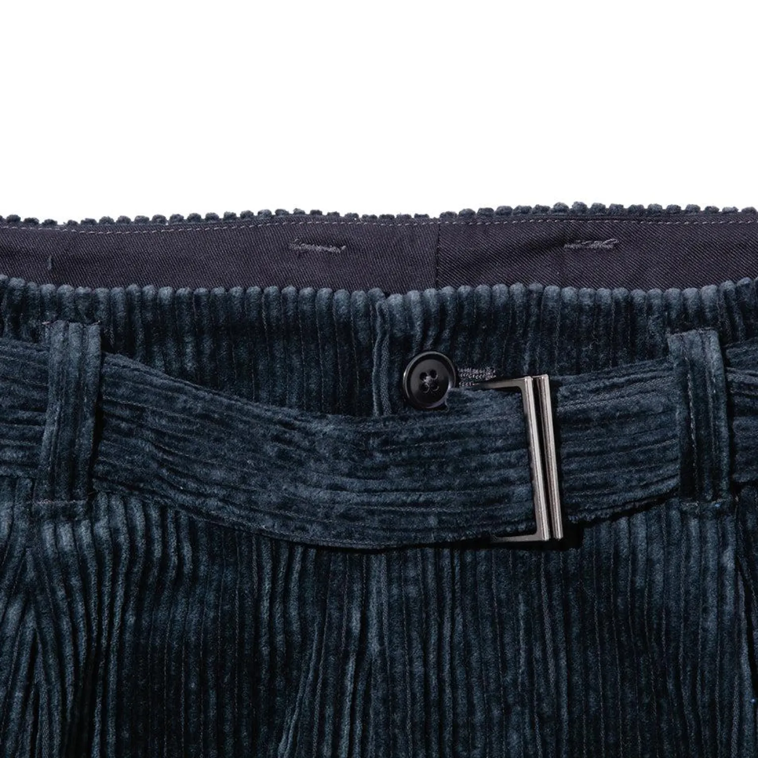 Kuon Chinos<Fanage Corduroy Belted Trousers Marine Black
