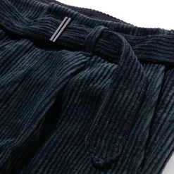 Kuon Chinos<Fanage Corduroy Belted Trousers Marine Black
