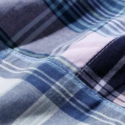 Kuon Shorts<Madras Patchwork Shorts Light Blue Multi