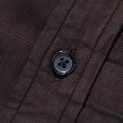 Kuon Shirts<Regular Collar Shirt Dorozome Mud Brown