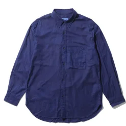 Kuon Shirts<Regular Collar Shirt Aizome Indigo Blue