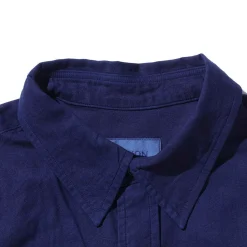 Kuon Shirts<Regular Collar Shirt Aizome Indigo Blue