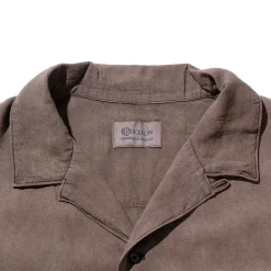 Kuon Shirts<S/S Open Collar Shirt Dorozome