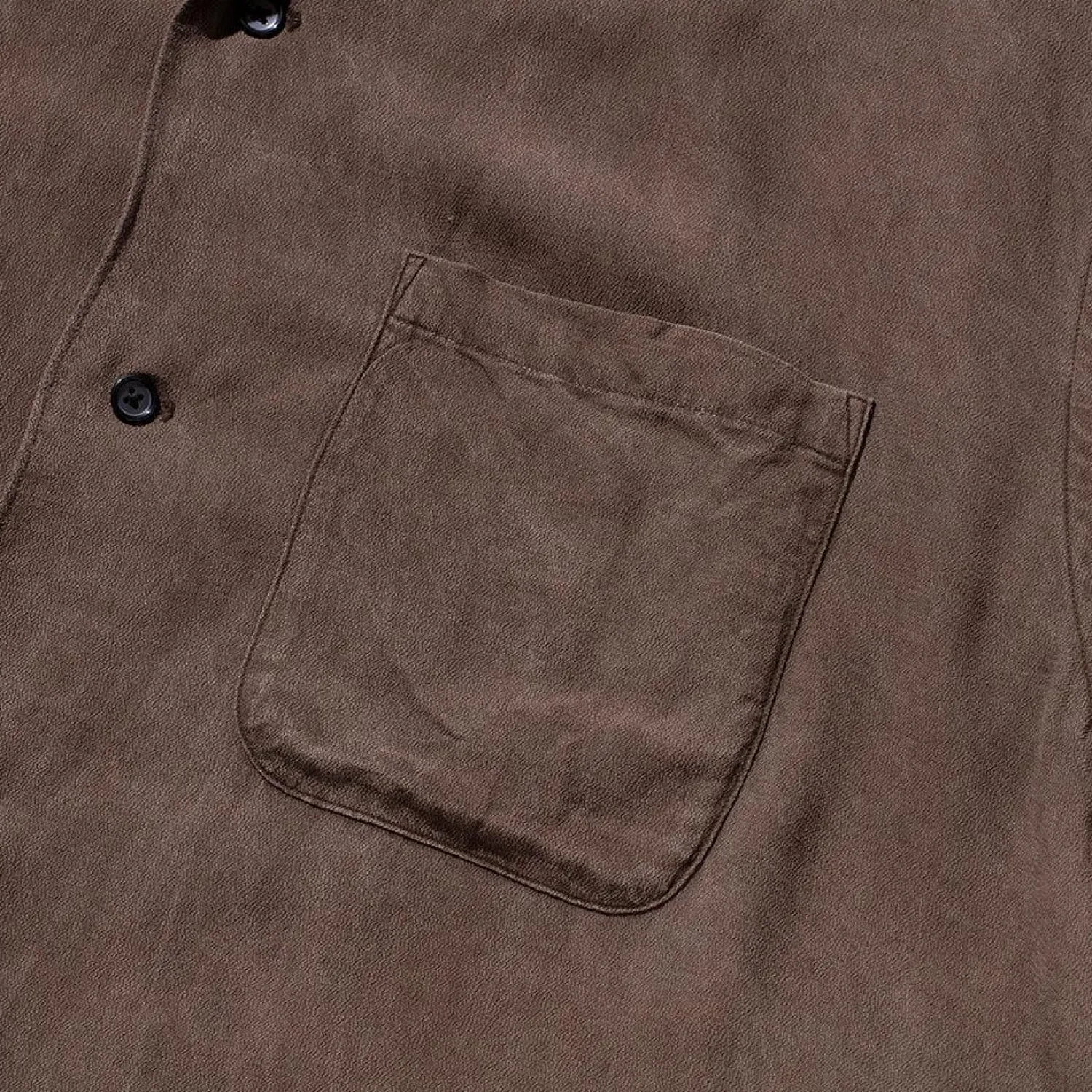 Kuon Shirts<S/S Open Collar Shirt Dorozome