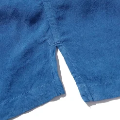 Kuon Shirts<S/S Open Collar Shirt Aizome