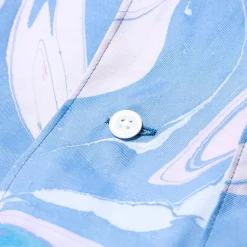 Kuon Shirts<S/S Suminagashi Camp Collar Shirt