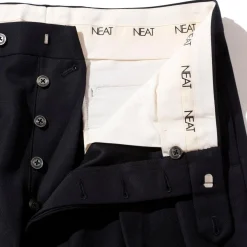 NEAT Pants & Trousers<Back Satin Gabardine Standard Type 1 Navy
