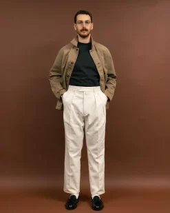 NEAT Pants & Trousers<3PLY Organic Katsuragi Standard Type 1 Ivory