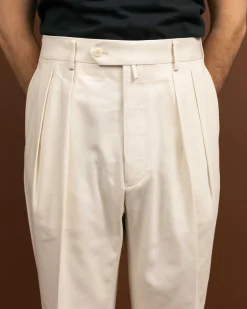 NEAT Pants & Trousers<3PLY Organic Katsuragi Standard Type 1 Ivory