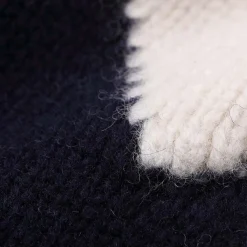 Orgueil Knitwear<Knitted Trainer Sweatshirt Navy x White