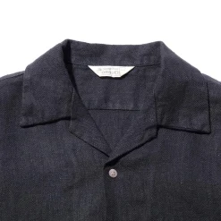 Orgueil Shirts<Open Collar Shirt Black