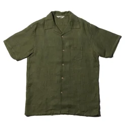 Orgueil Shirts<Open Collar Shirt Olive Drab
