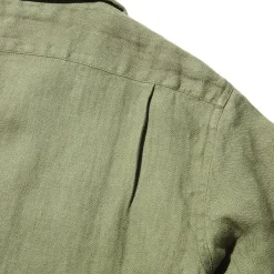 Orgueil Shirts<Open Collar Shirt Olive Drab