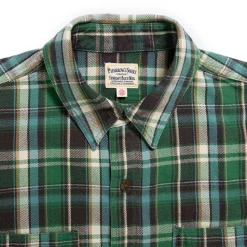 Pherrow's Shirts<Cotton Flannel Shirt Green