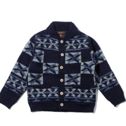 Pherrow's Knitwear<Hand Knitted Cardigan Indigo