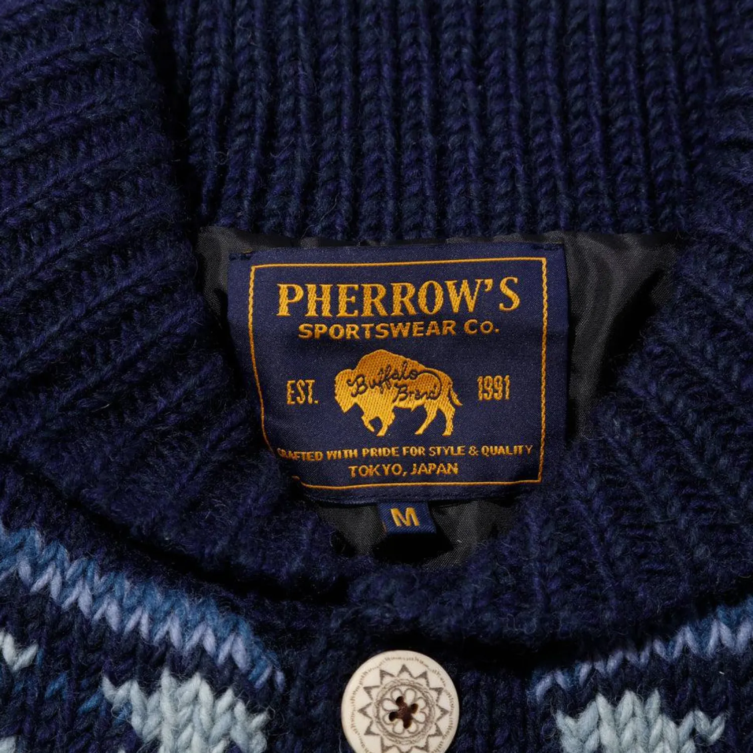 Pherrow's Knitwear<Hand Knitted Cardigan Indigo