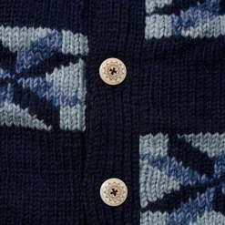 Pherrow's Knitwear<Hand Knitted Cardigan Indigo