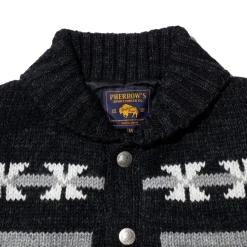 Pherrow's Knitwear<Hand Knitted Cardigan Black