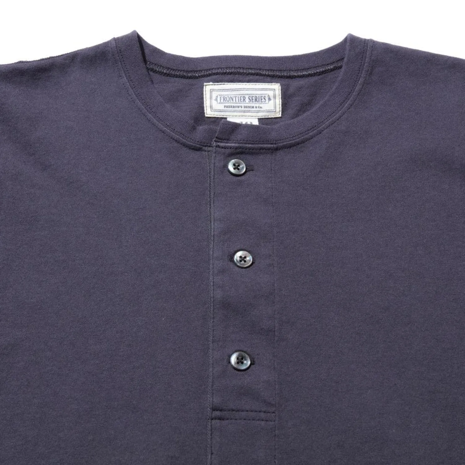 Pherrow's T-shirts & Undershirts<23S-100WC Henley S. Black