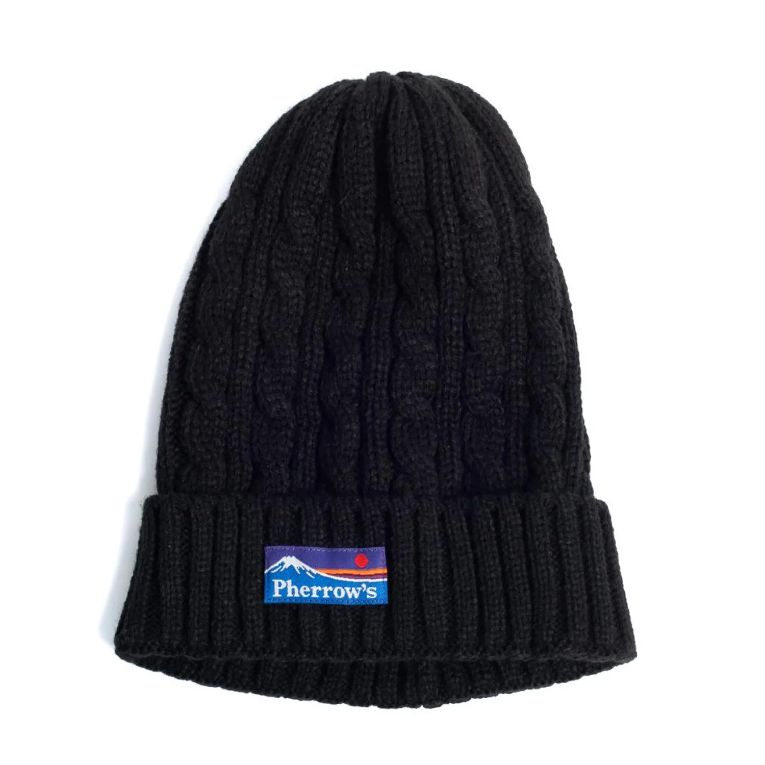 Pherrow's Knitwear<21W-PCKC1-Mt Beanie Black
