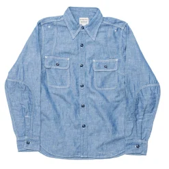 Pherrow's Shirts<770WS Chambray Shirt Blue