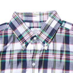 Post Overalls Shirts<BD2 IKAT Madras Shirt Navy