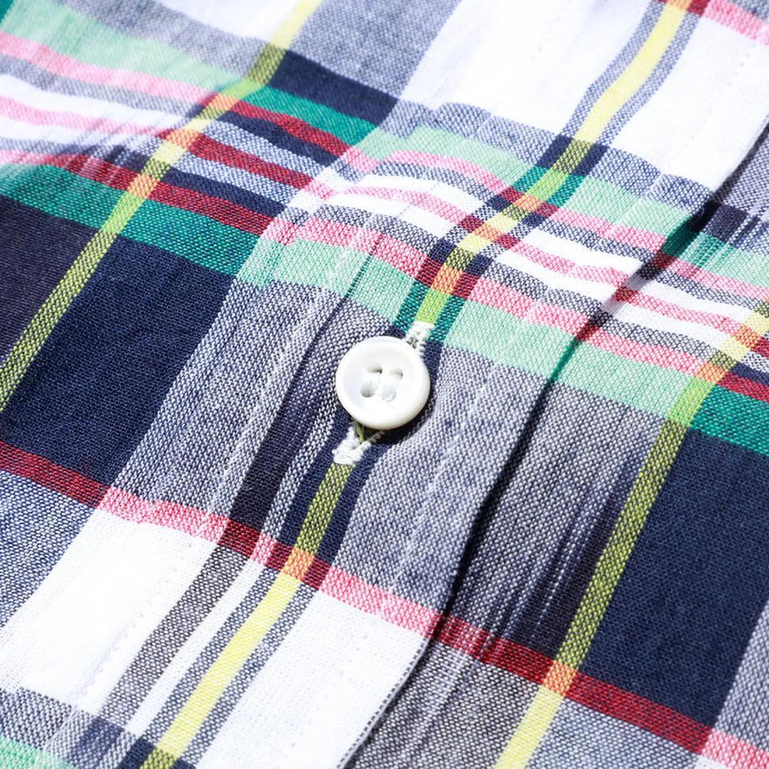 Post Overalls Shirts<BD2 IKAT Madras Shirt Navy