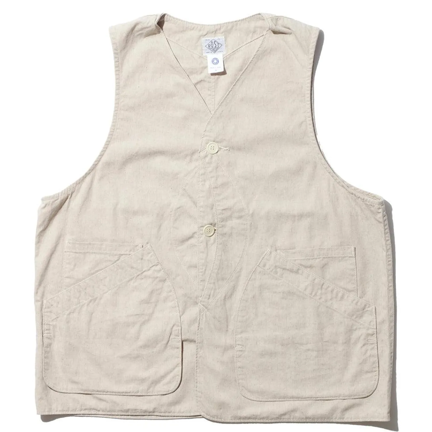 Post Overalls Vests<Dee Vest Natural