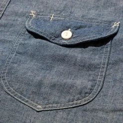 Post Overalls Shirts<S/S Pullover Shirt Chambray Indigo